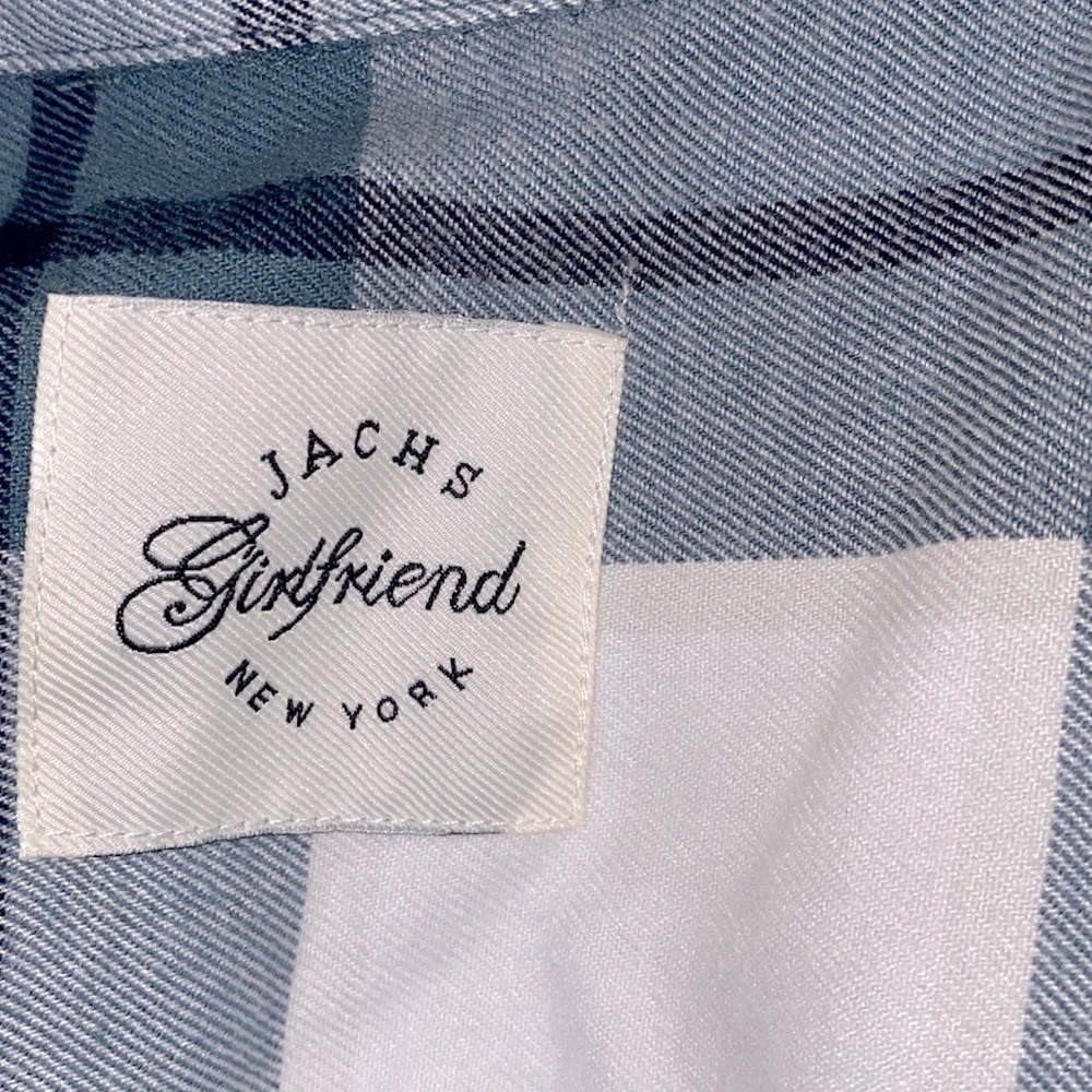 Jachs girlfriend plaid shirt button down size small with pockets - Picture 6 of 11